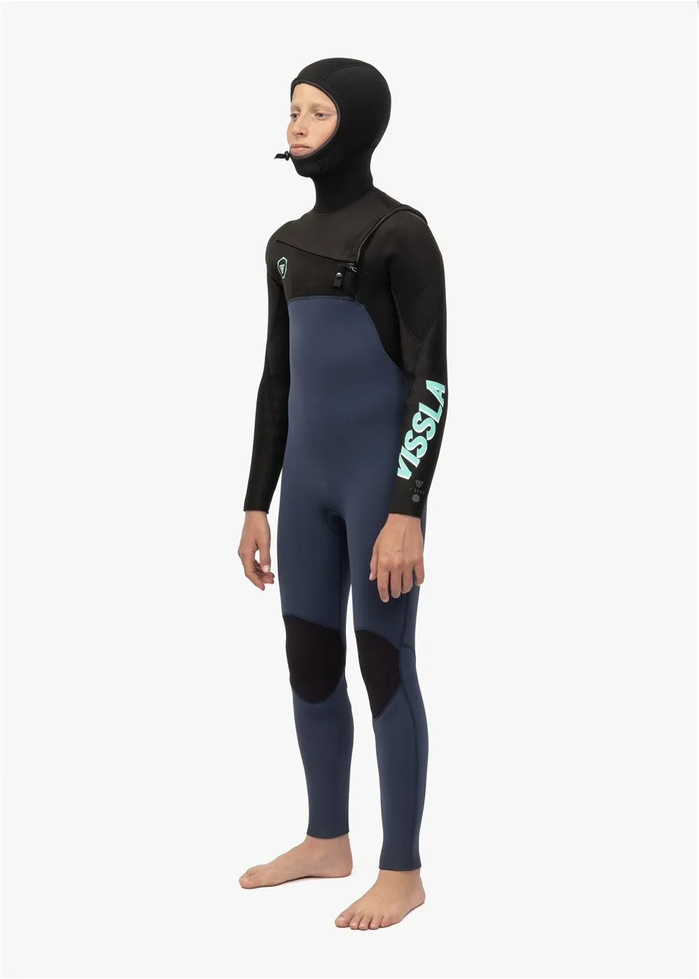 7 Seas Boys 5-4-3 Full Hooded Chest Zip Wetsuit