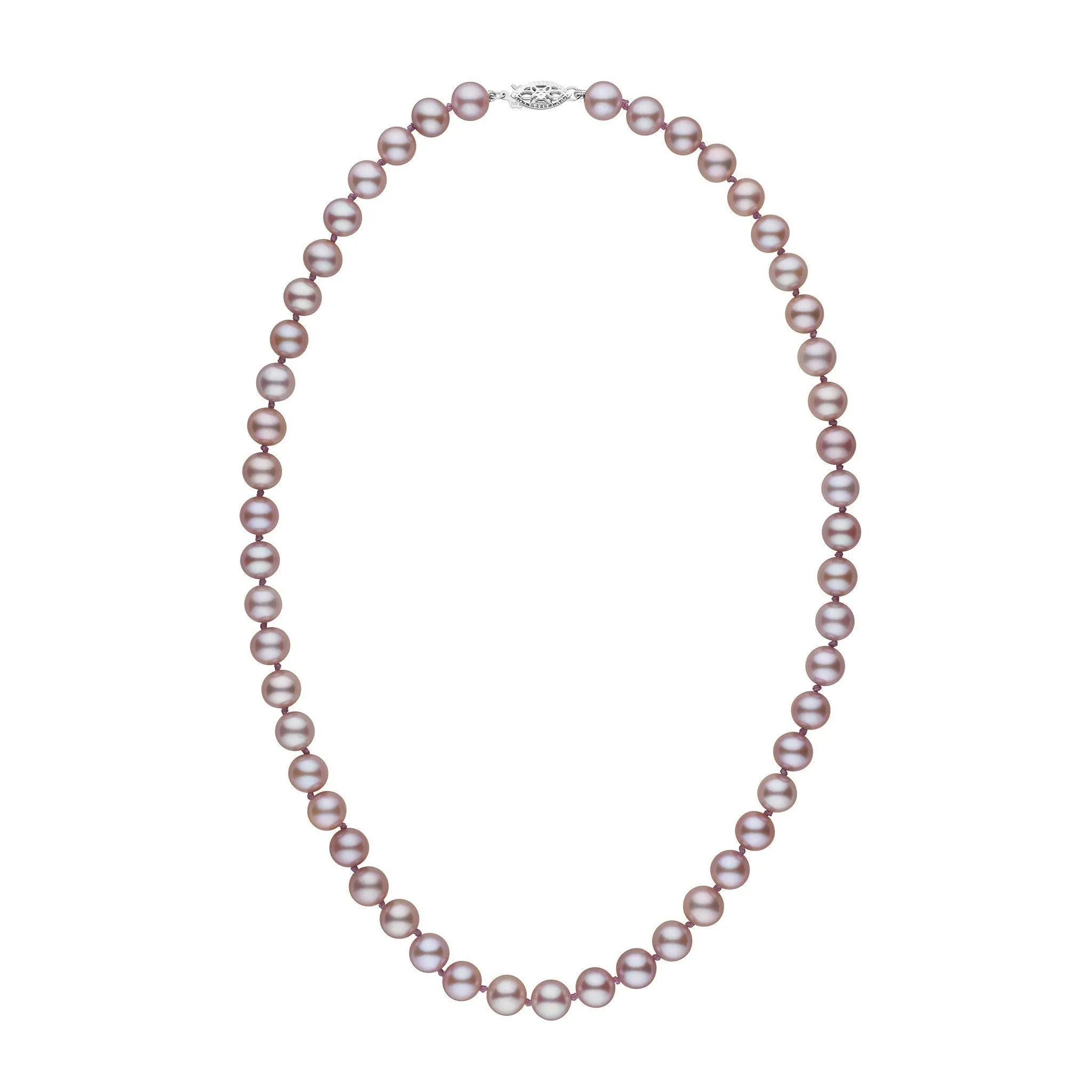 7.5-8.0 mm 18 inch AAA Lavender Freshwater Pearl Necklace