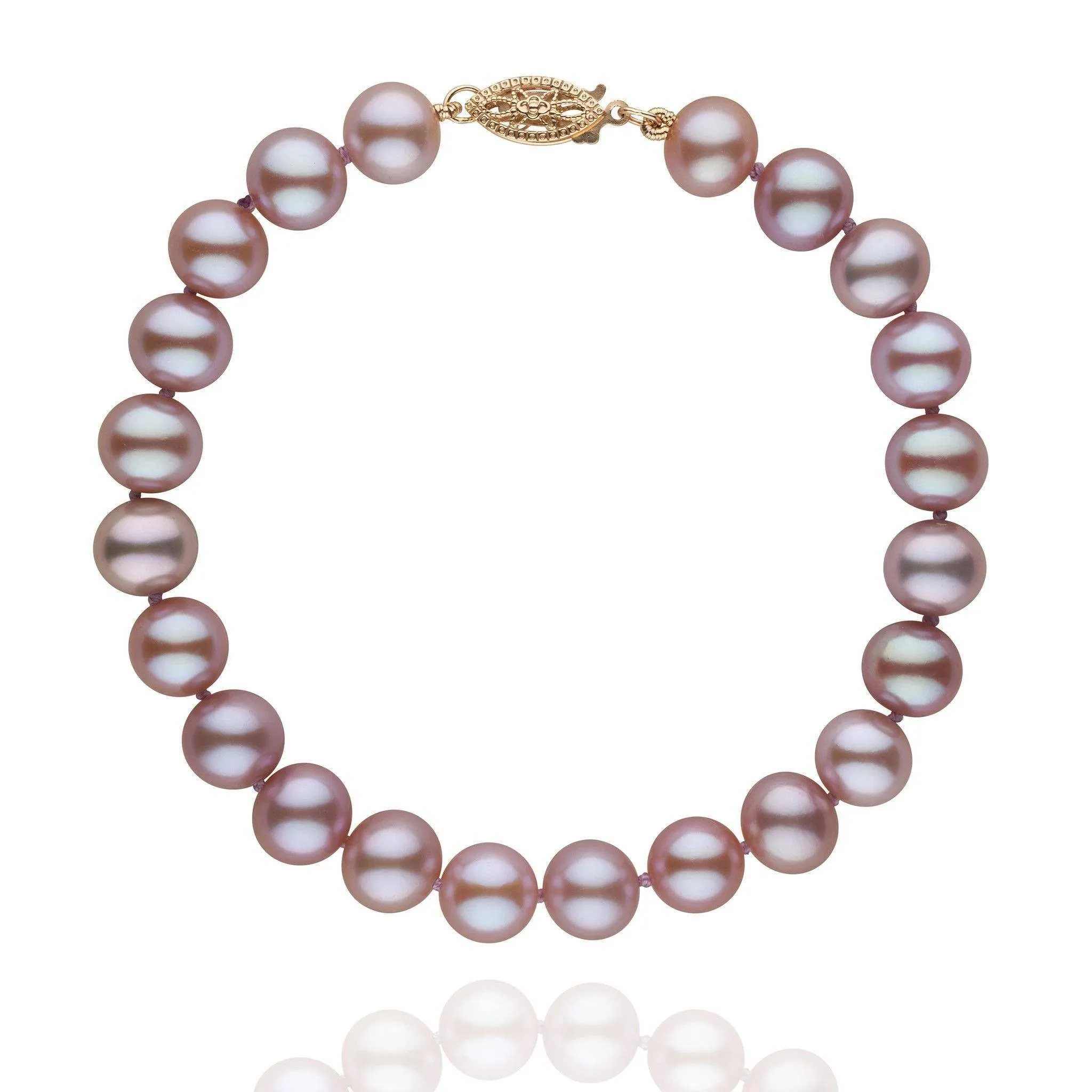 7.5-8.0 mm Lavender Freshwater AA  Pearl Bracelet