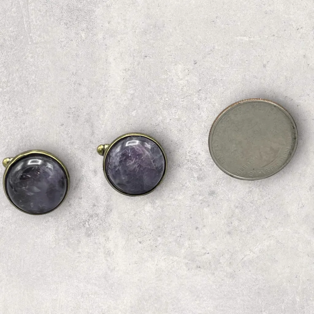 Amethyst Cuff Links