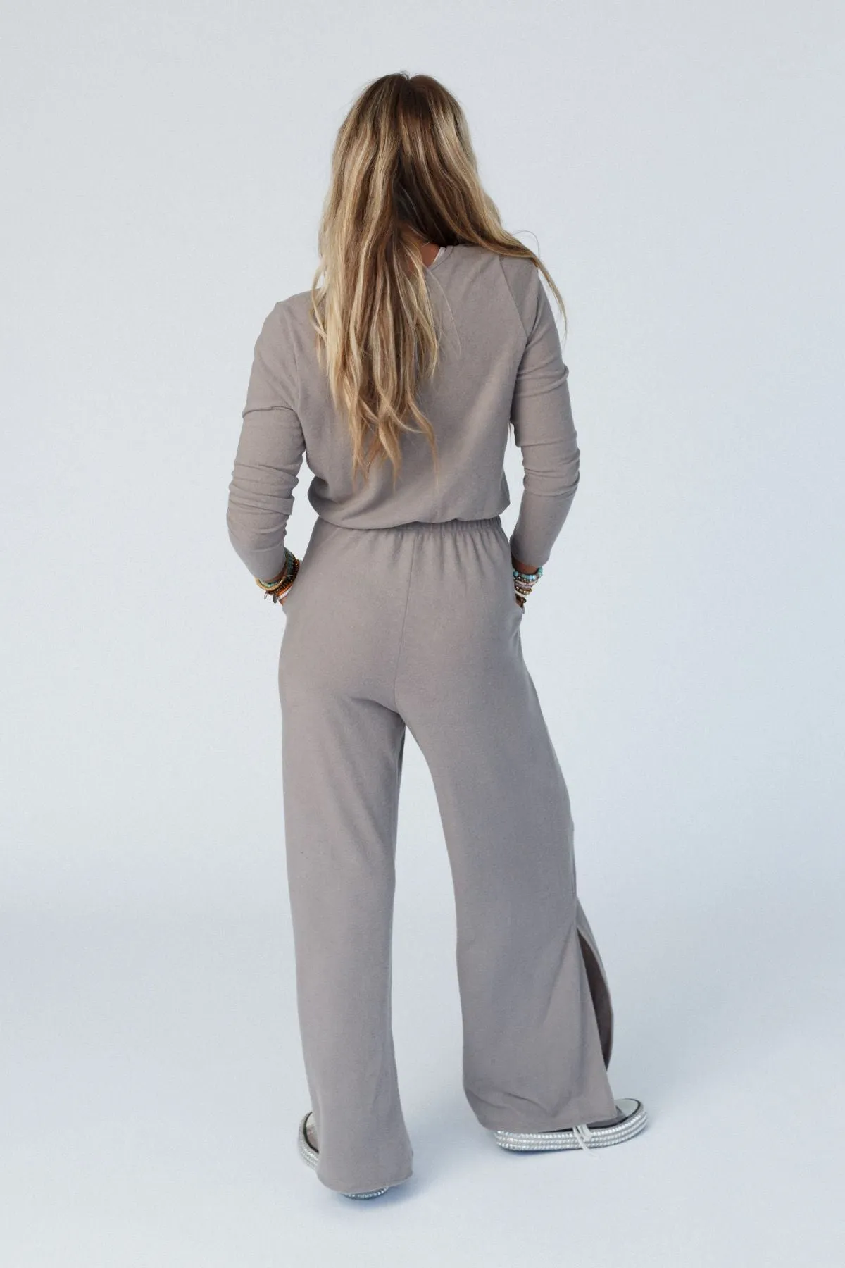 As It Was Cross Front Jumpsuit - Taupe