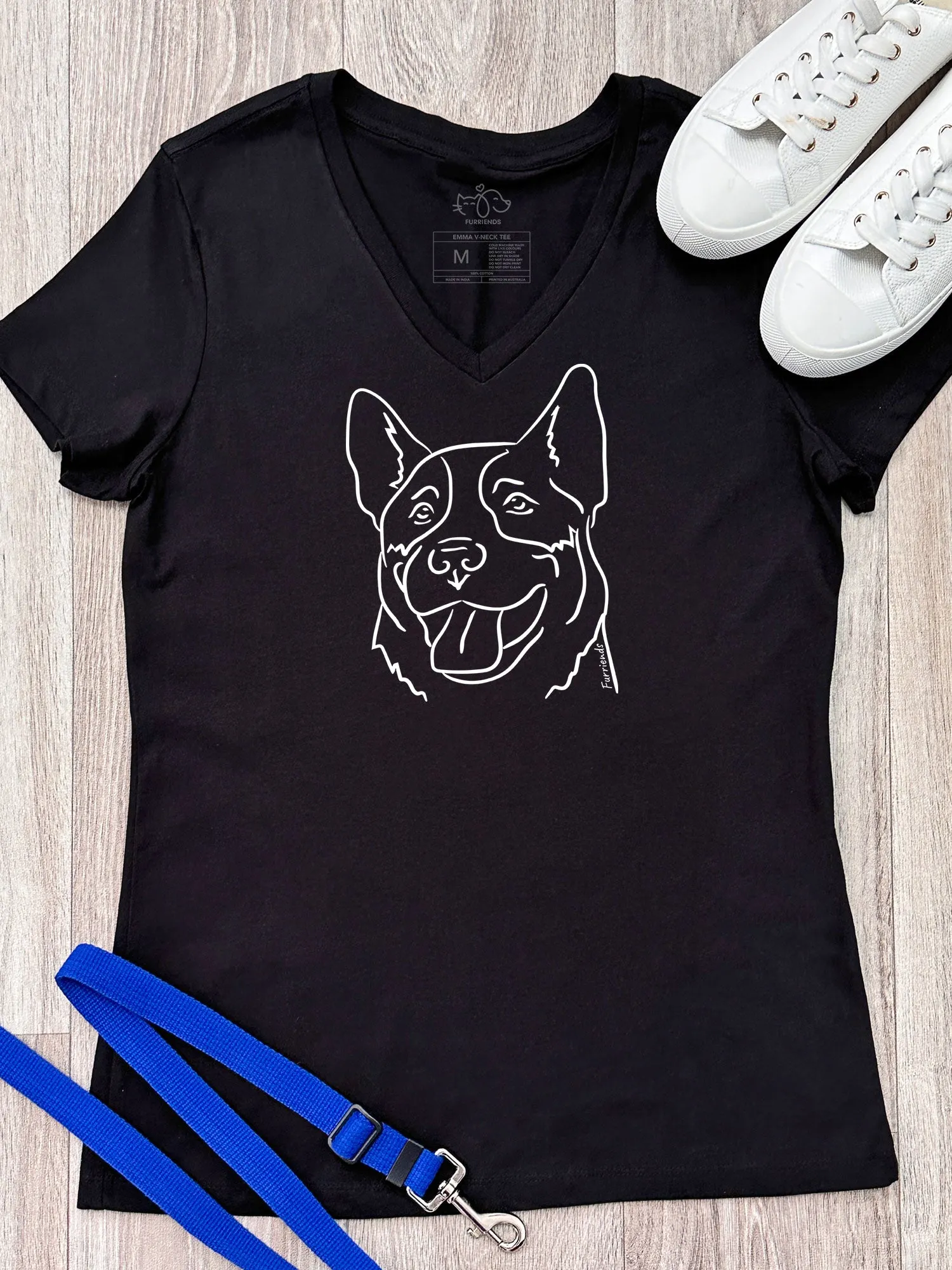 Australian Cattle Dog Emma V-Neck Tee