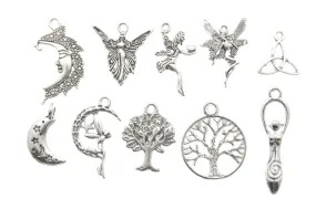 AVBeads Mixed Charms Fairy Charms Silver Metal 2169 100pcs