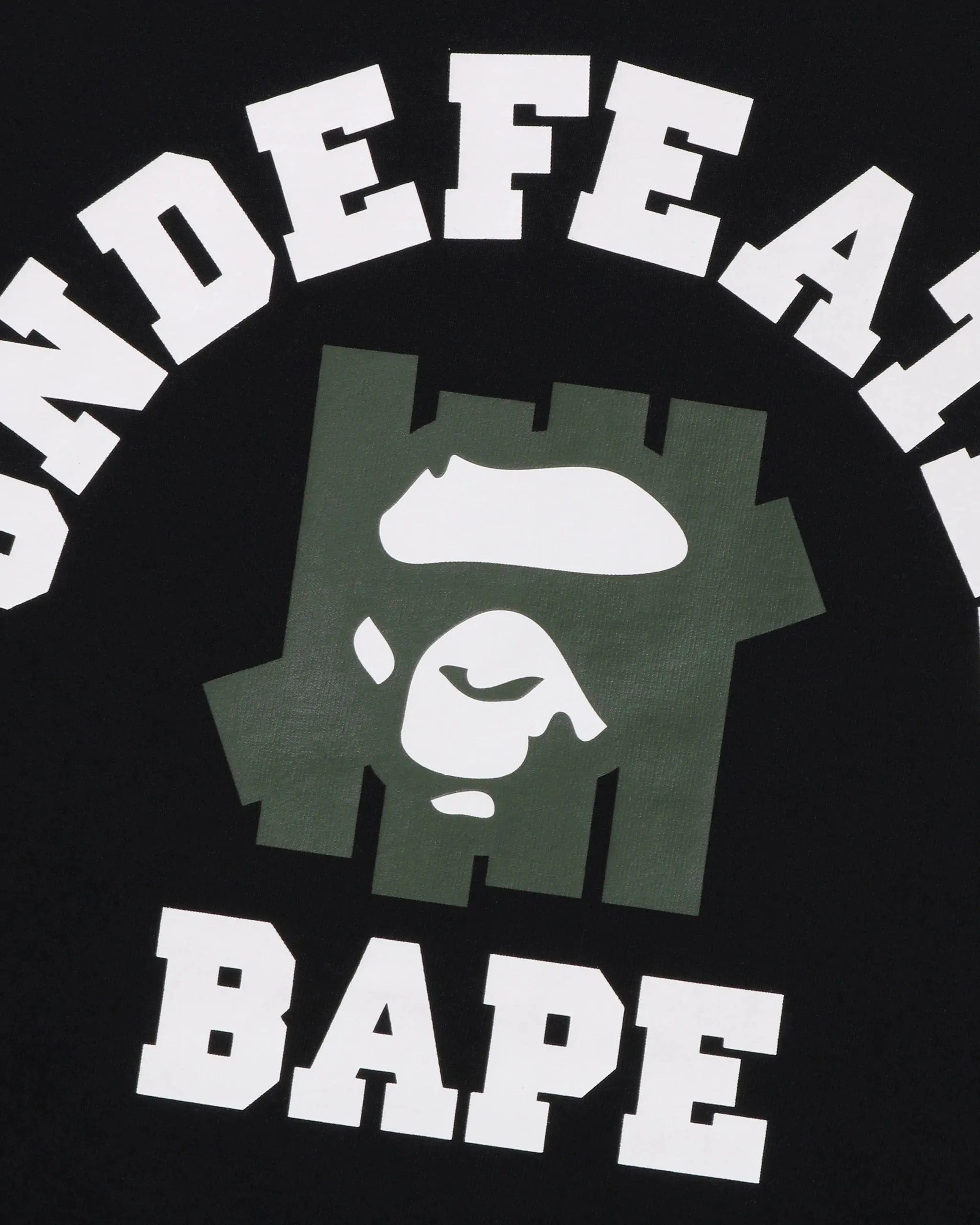 Bathing Ape X Undefeated College Tee Black