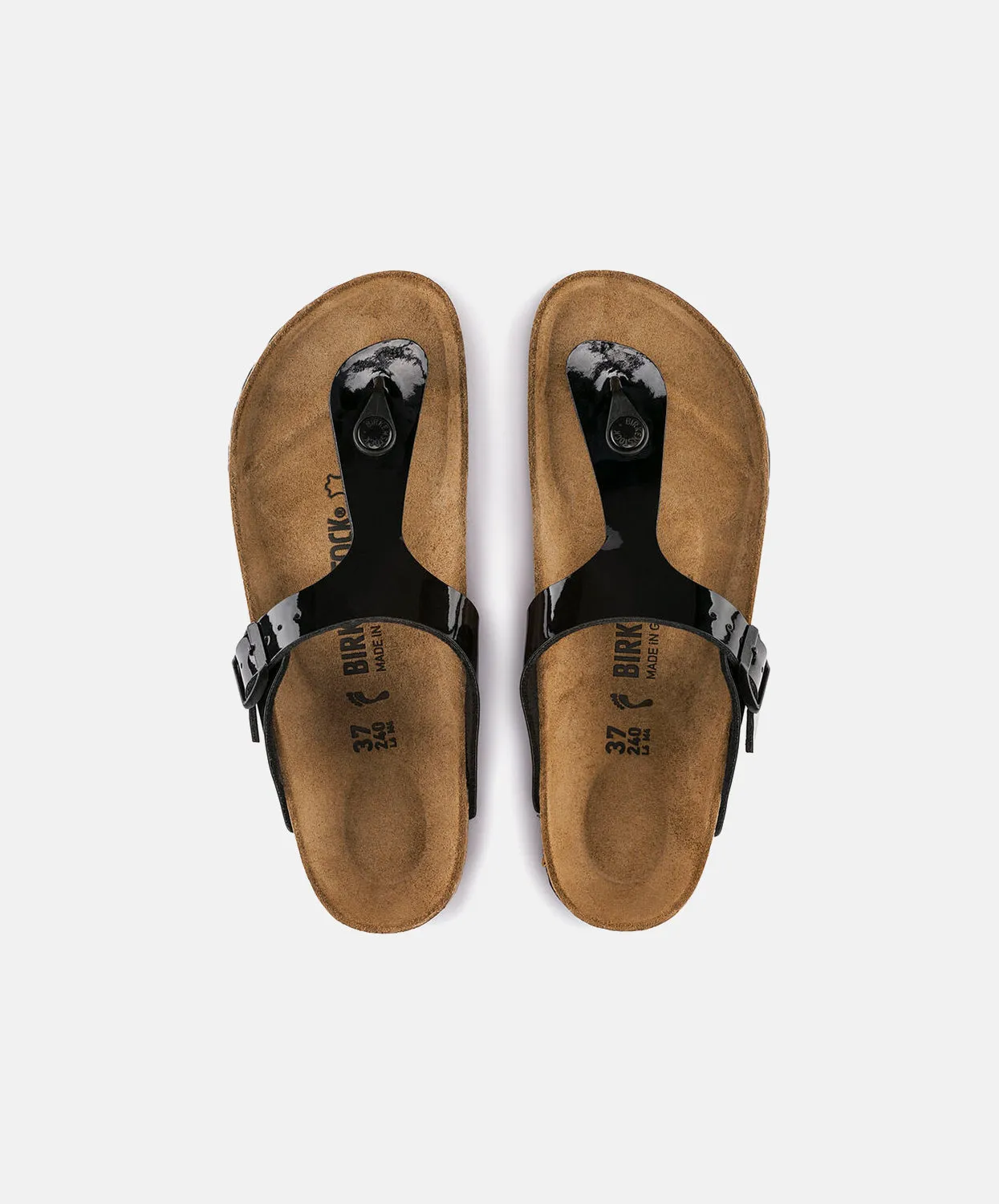 Birkenstock Gizeh Birko-Flor Black Patent Sandals