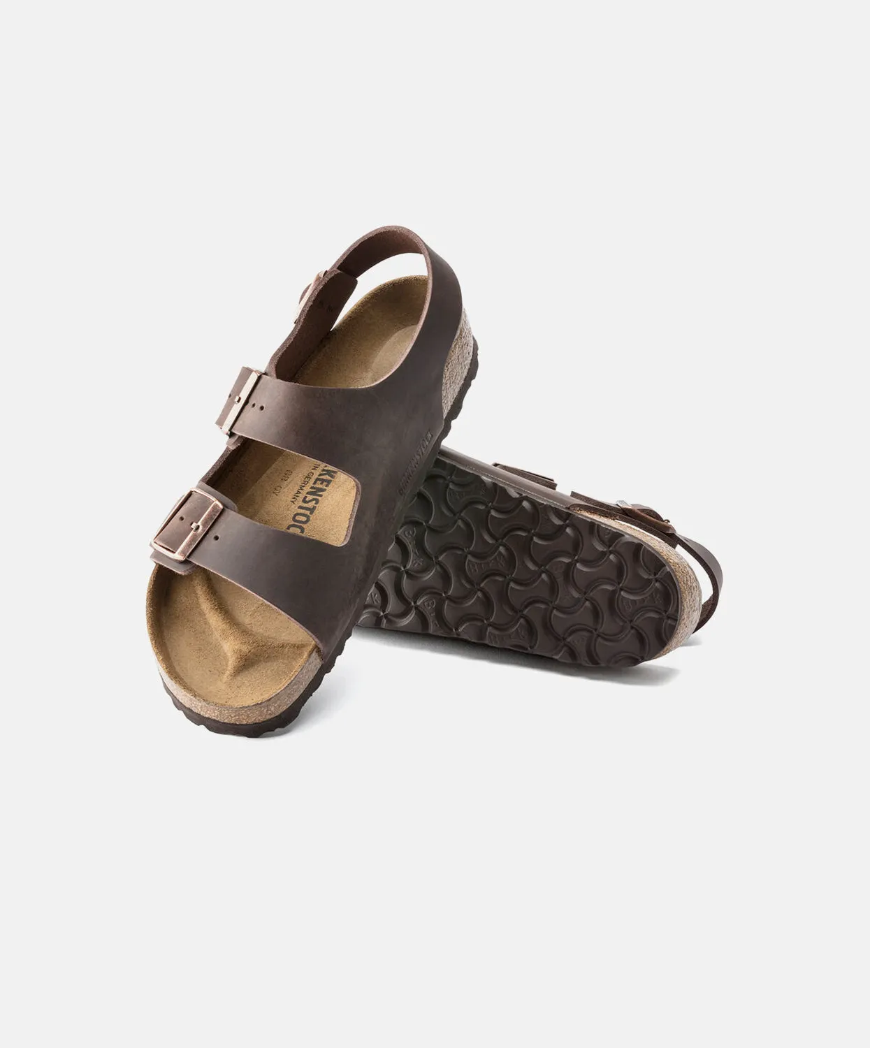 Birkenstock Milano Oiled Leather Habana Sandals