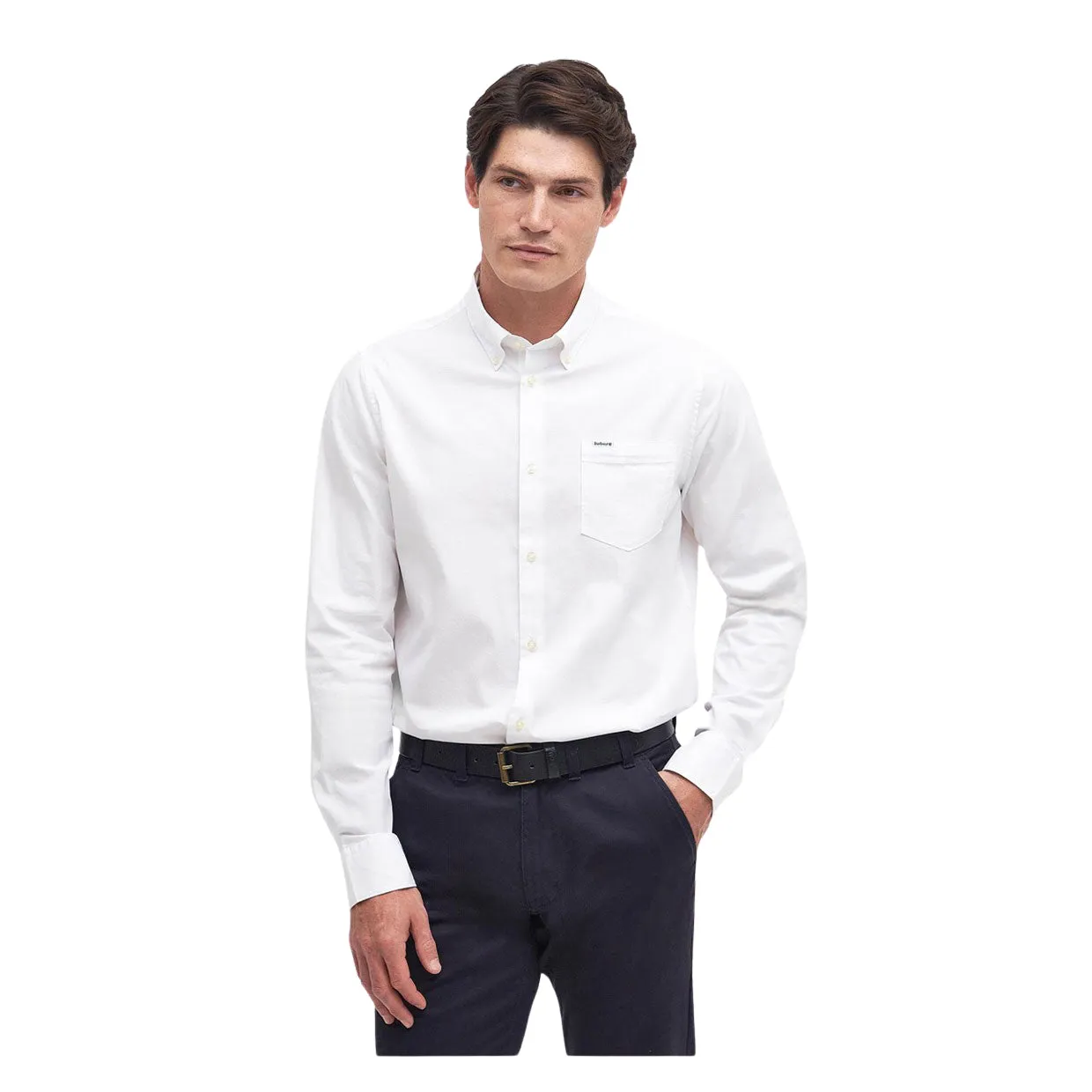 Camicia Uomo Barbour Comfort Stretch Bianco