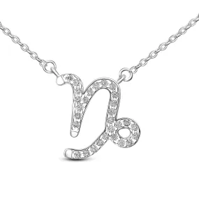 Capricorn Zodiac Necklace Silver Constellation Horoscope