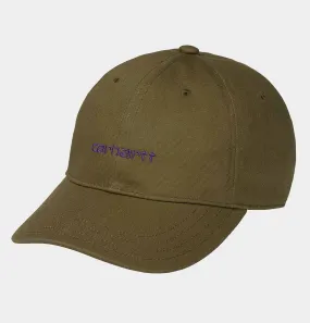 Carhartt WIP Canvas Script Cap in Highland