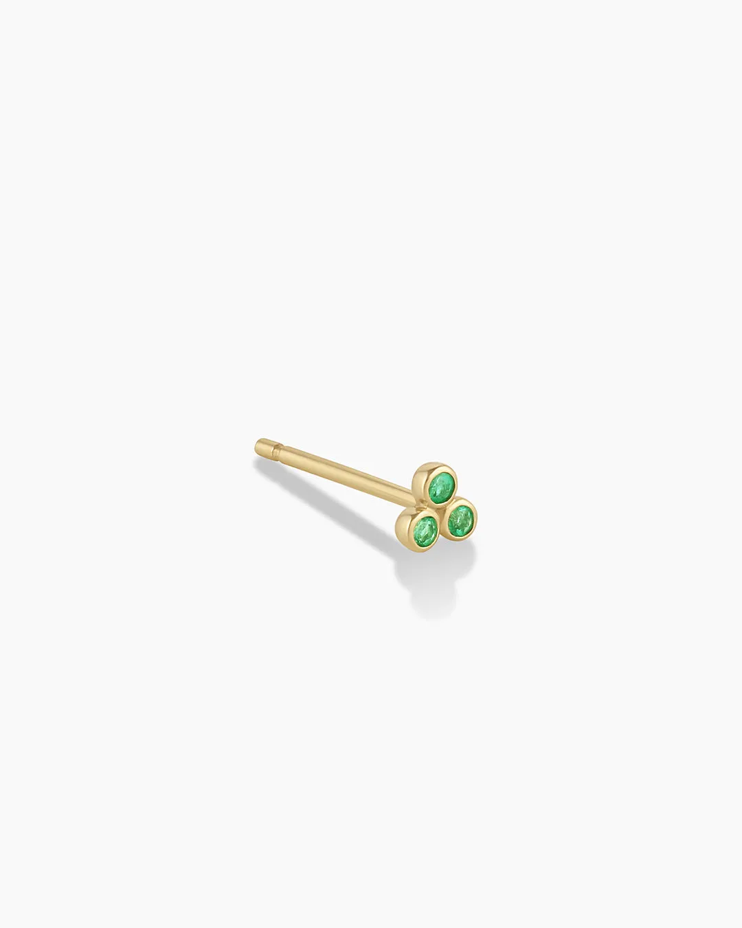 Classic Emerald Trio Studs