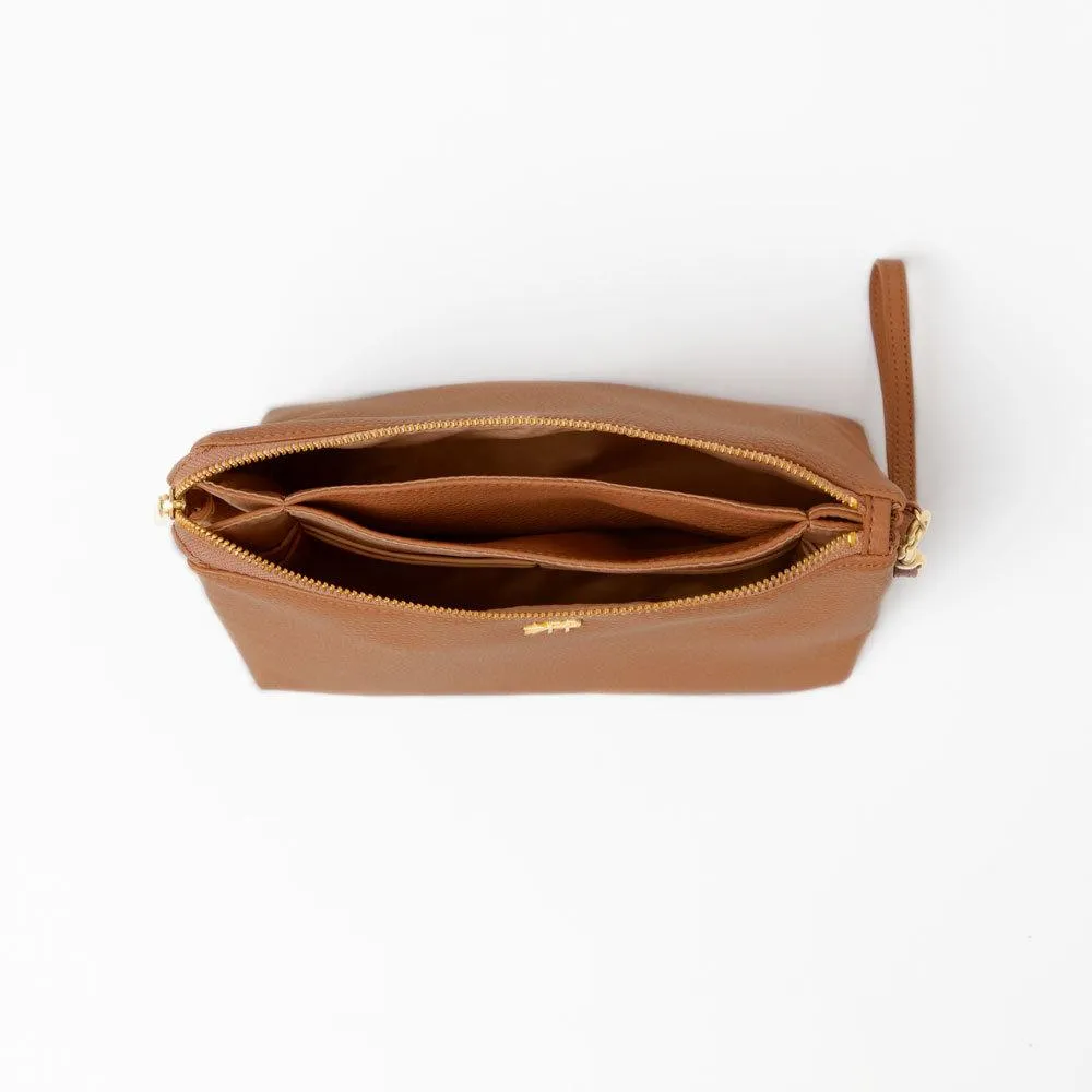 Cognac Classic Clutch