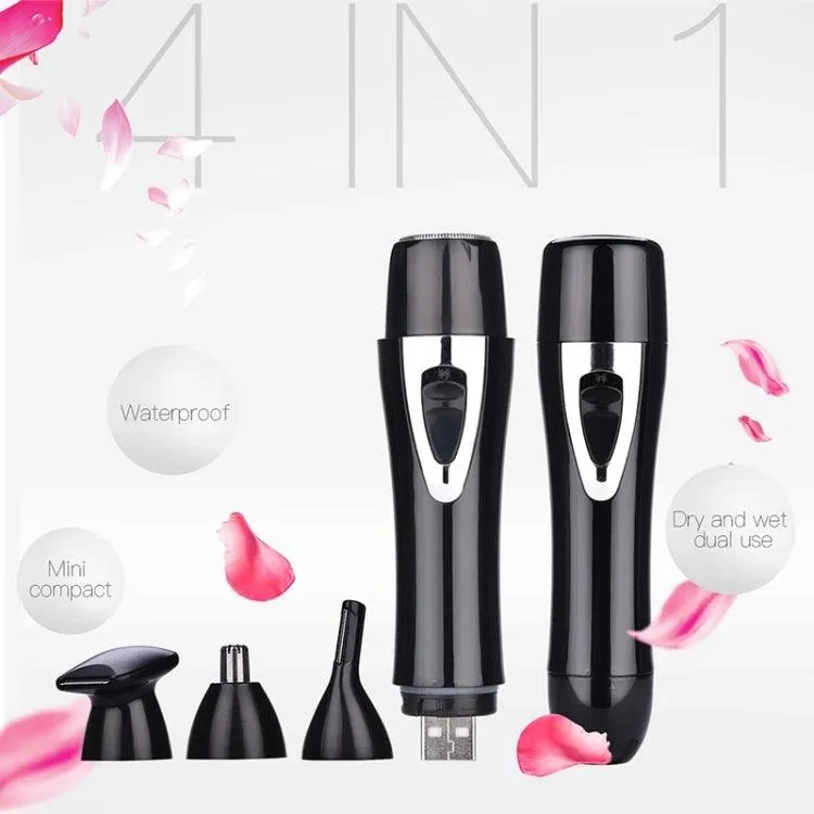 Compact 2-in-1 Electric Lady Shaver & Nose Hair Trimmer