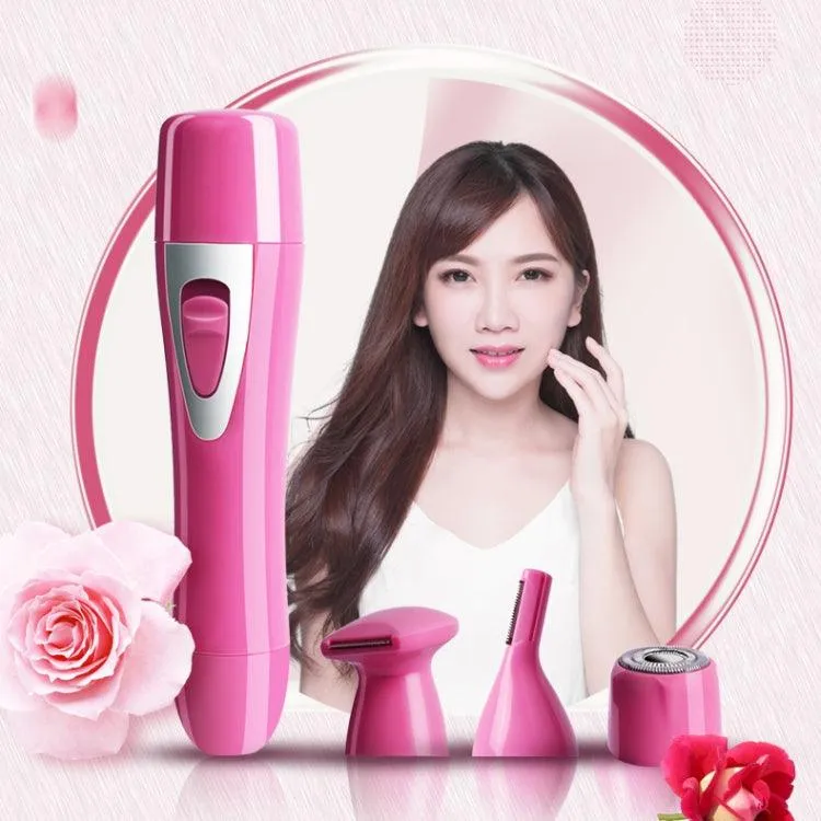 Compact 2-in-1 Electric Lady Shaver & Nose Hair Trimmer