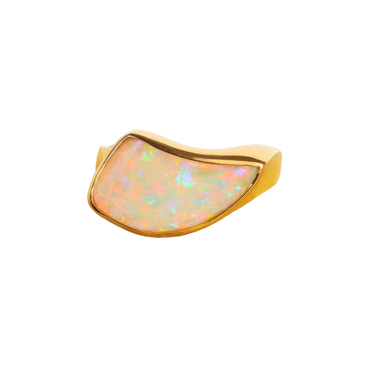 Crystal Shell Opal Ring