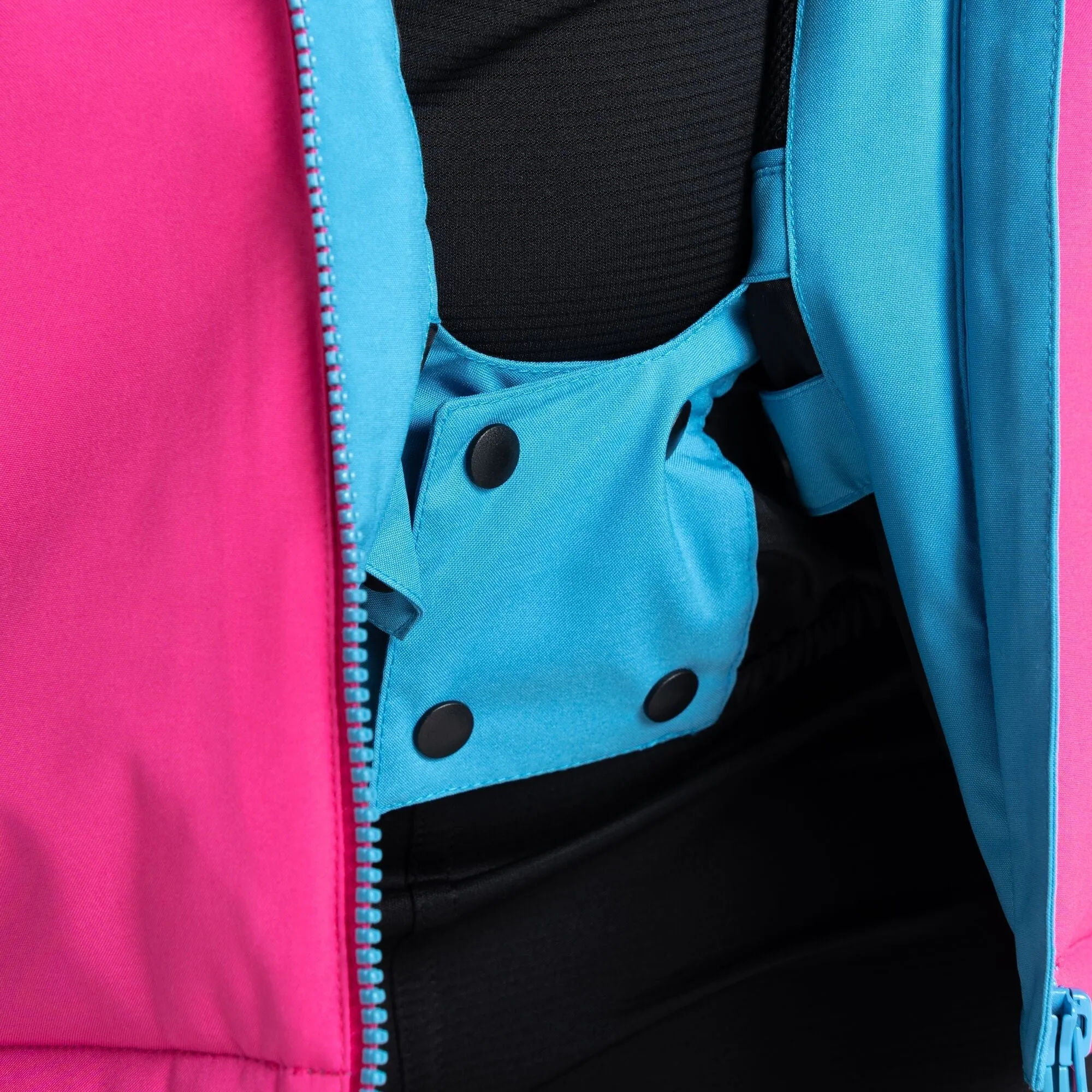 Dare2B Kids' Humour II Ski Jacket | Blue Pink Mountain Print