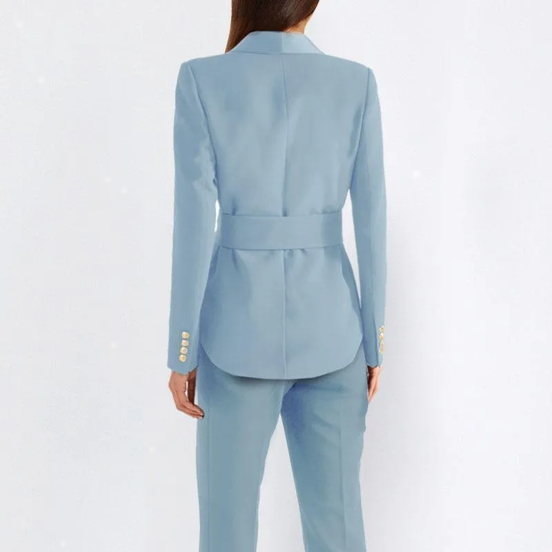 Double Breast Women Pant Suit