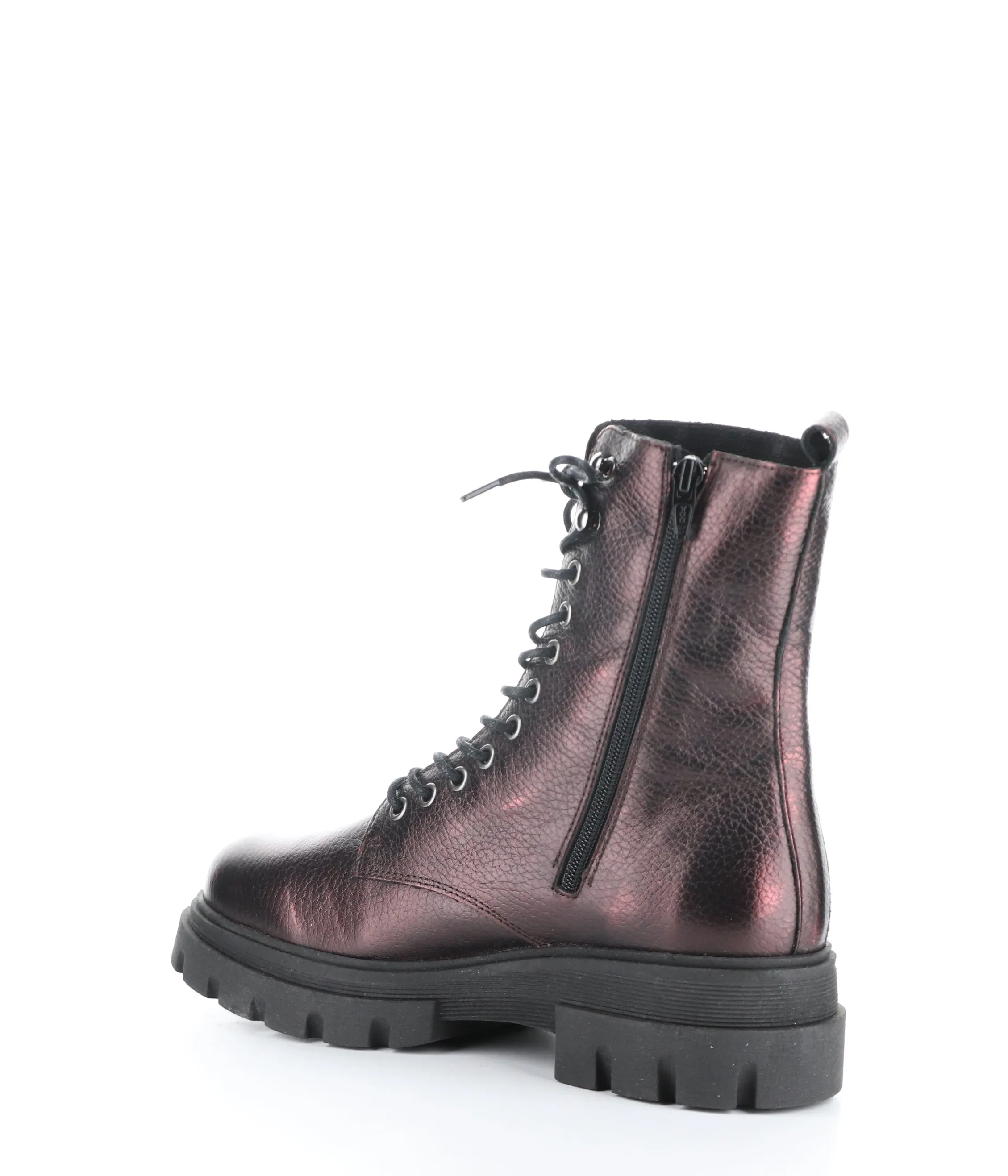 FELETA BURGUNDY Round Toe Boots