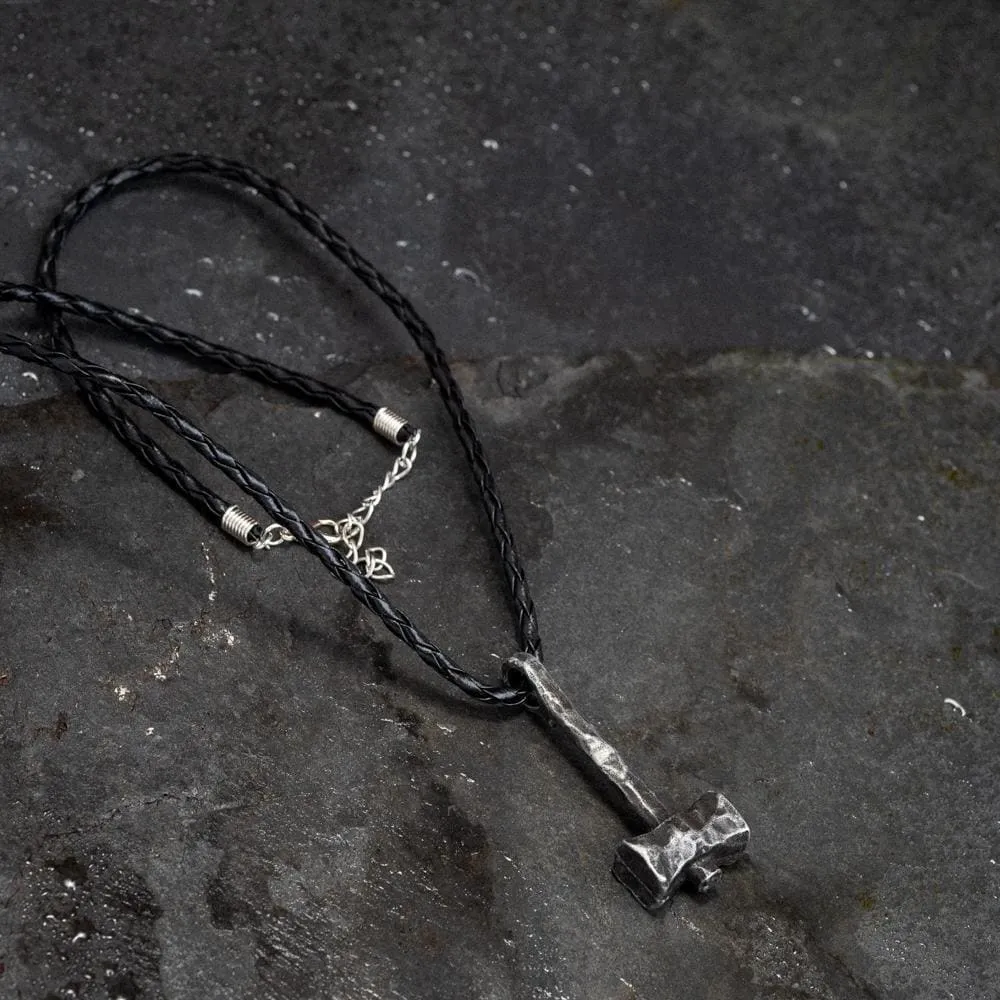 Hammered Style Mjolnir Pendant