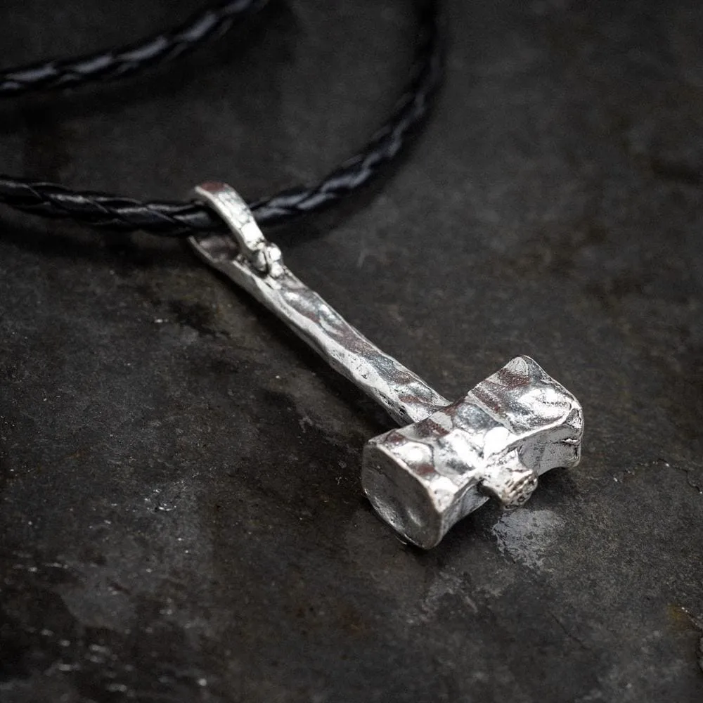 Hammered Style Mjolnir Pendant