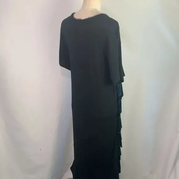 Lanvin VTG black with bow top/layered bottom dress