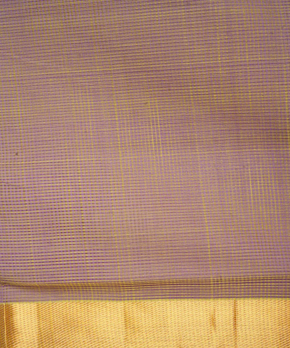 Light lavender handwoven mangalagiri cotton saree