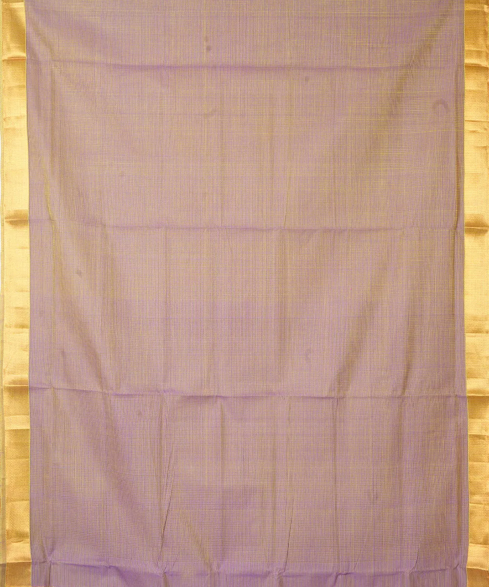 Light lavender handwoven mangalagiri cotton saree