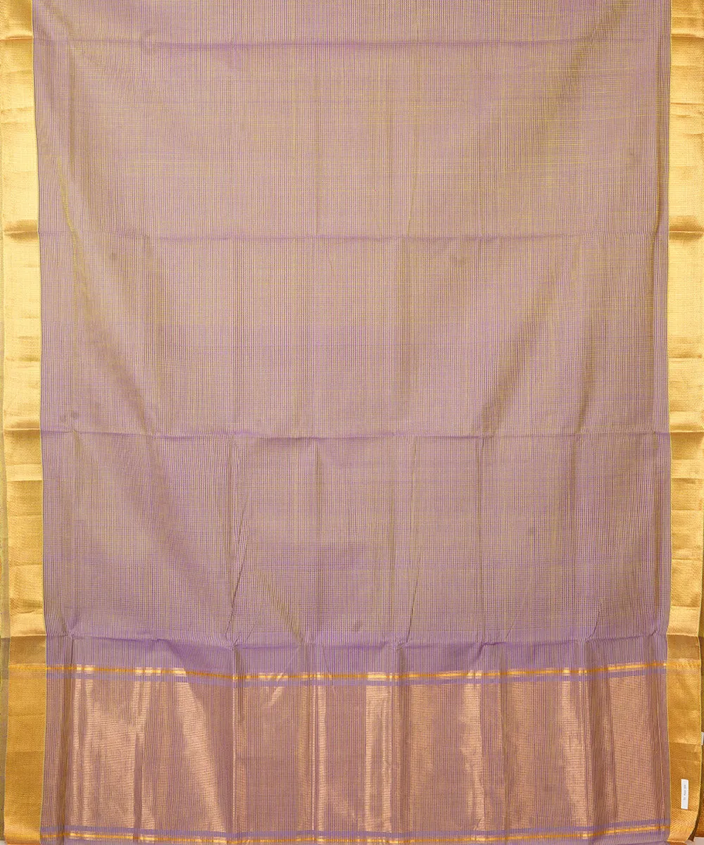 Light lavender handwoven mangalagiri cotton saree