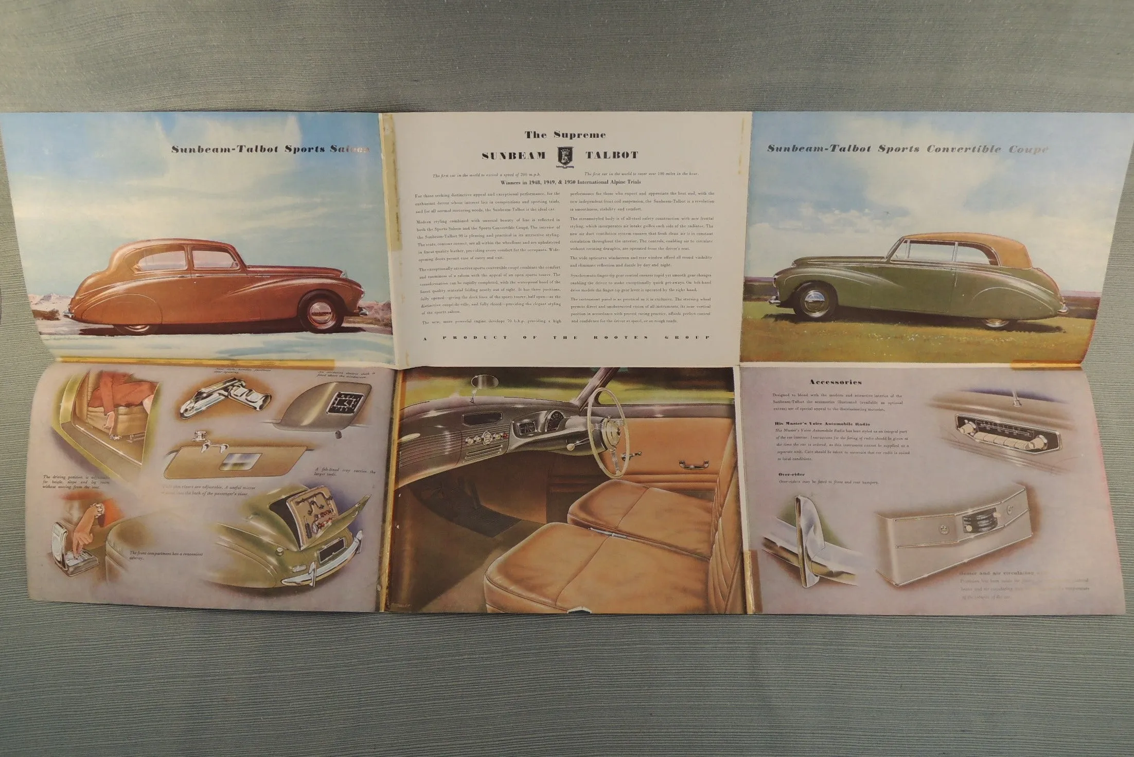 Lot of 1950's British Automobile Sales Brochure - Good Vintage Condition