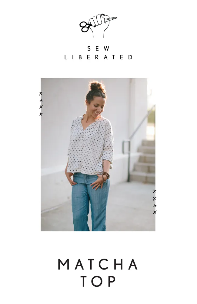 Matcha Top, Blouse Sewing Pattern by Sew Liberated