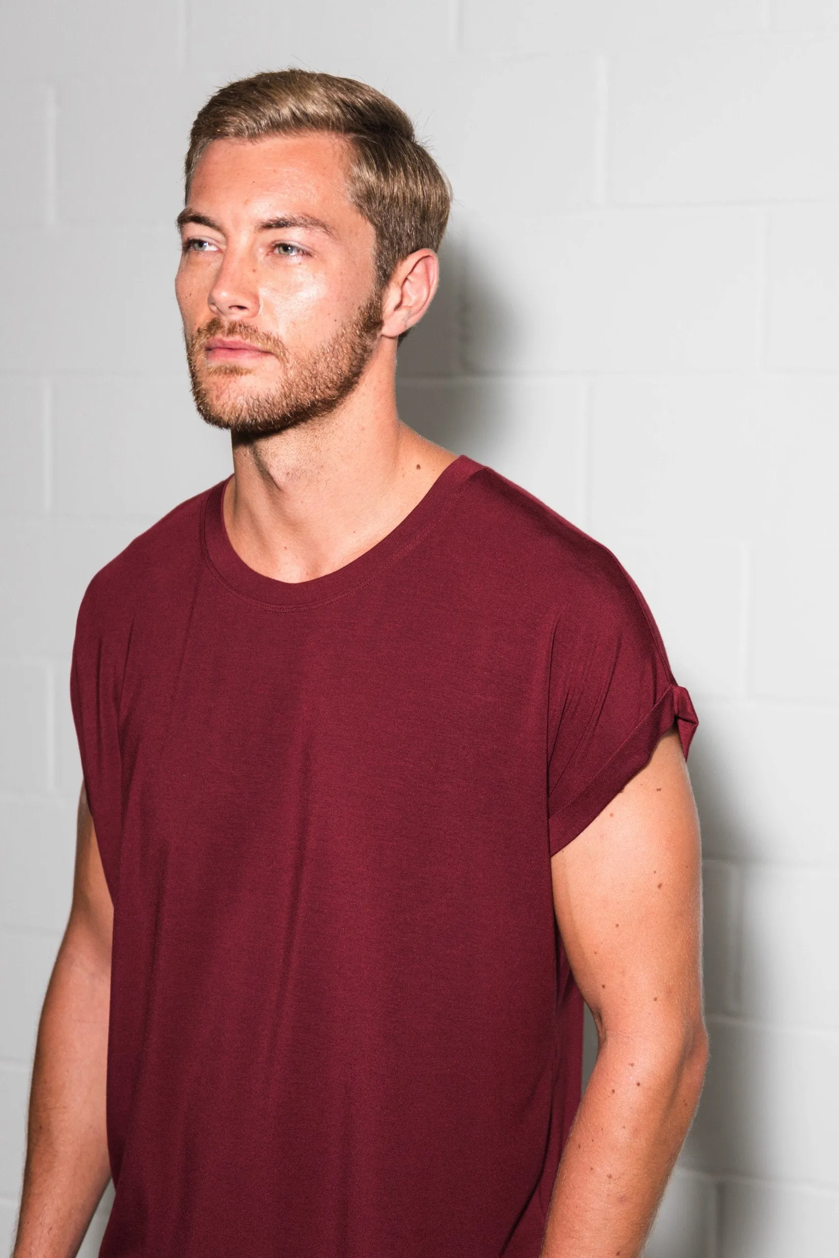 Men's Modal Curved Bottom Crew Tee