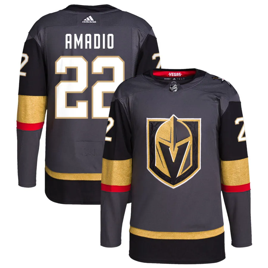 Michael Amadio Vegas Golden Knights adidas Alternate Authentic Pro Jersey - Gray