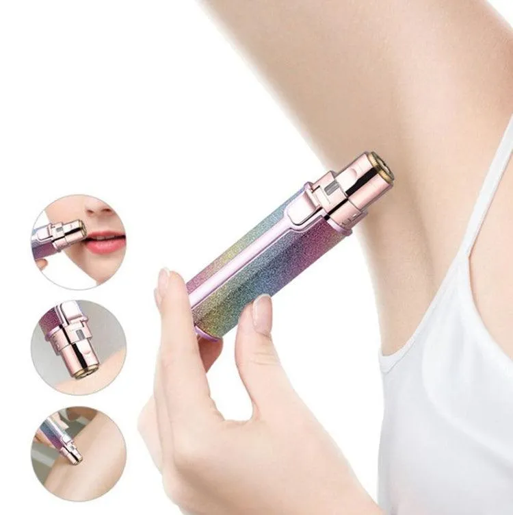 Multifunctional Electric Lady Shaver and Eyebrow Trimmer - Portable USB Rechargeable Hair Removal Device