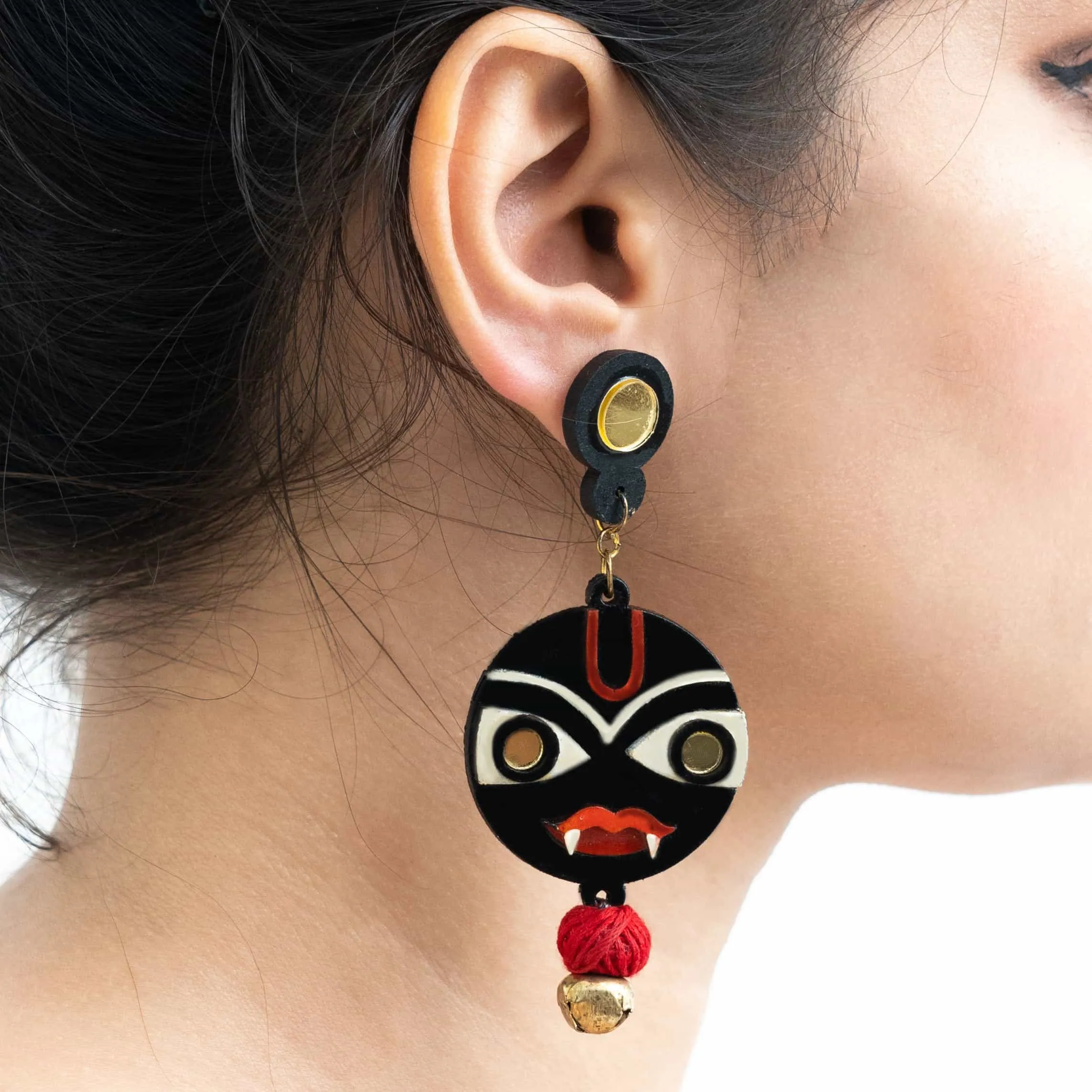 Nazarbattu wooden Earring