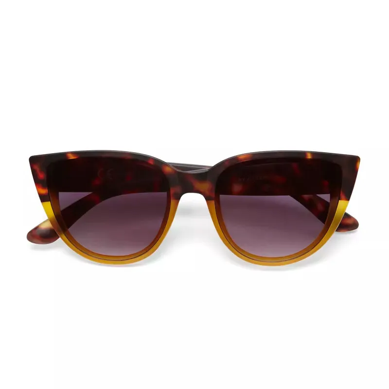 Okkia  - SILVIA Cat Eye Sunglasses - Havana Yellow