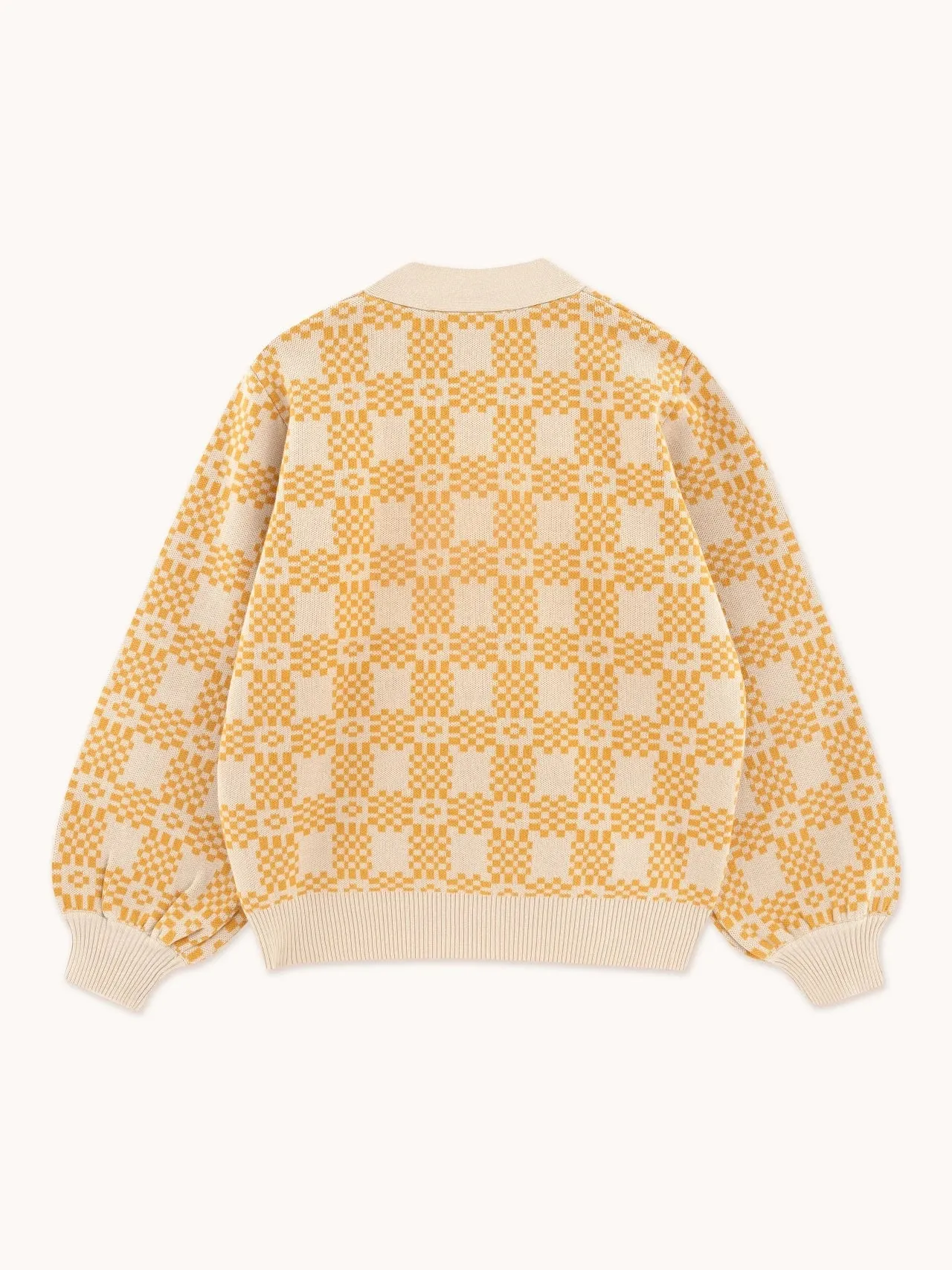 Pale Ochre Nora Jacquard Cardigan