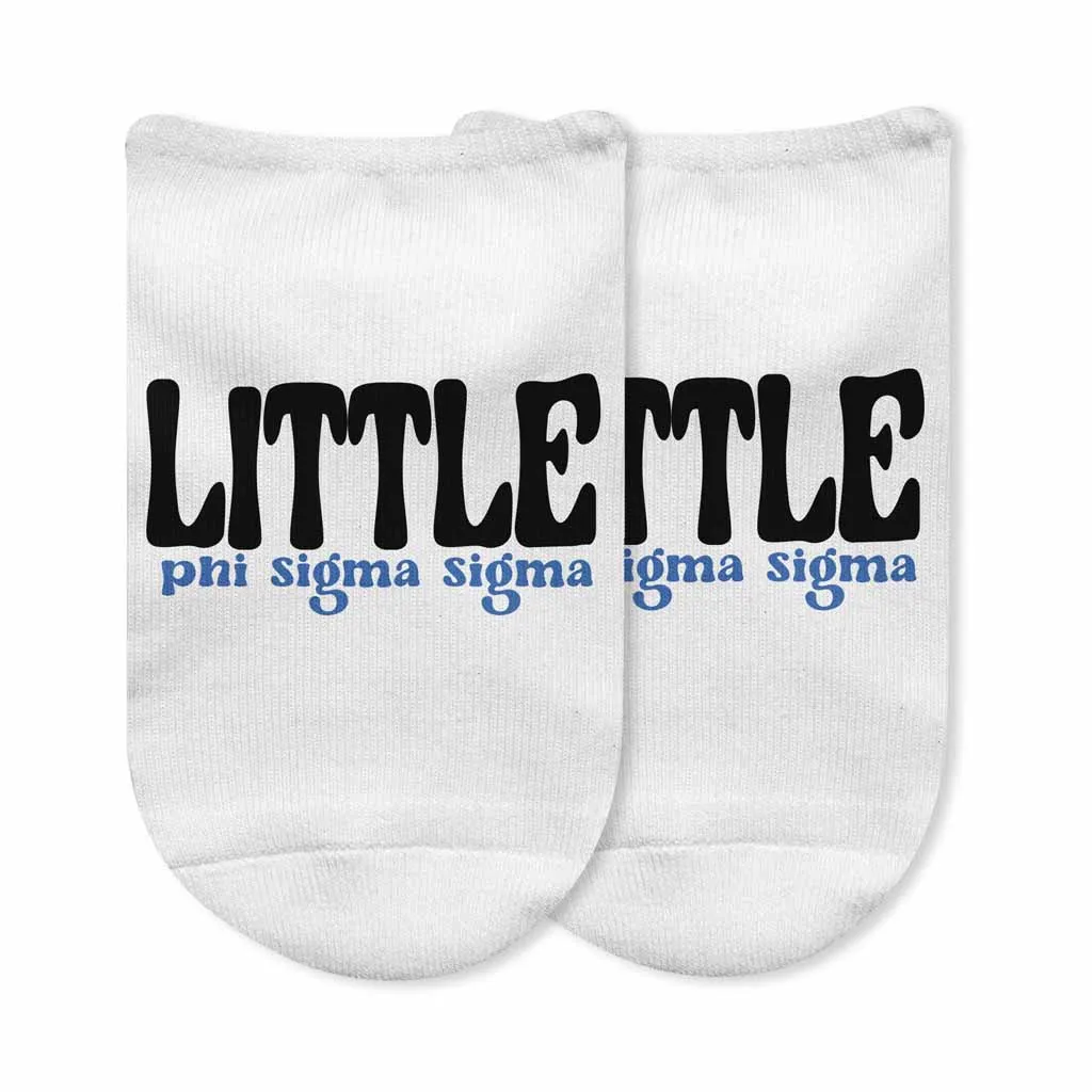 Phi Sigma Sigma No Show Socks for Bigs and Littles