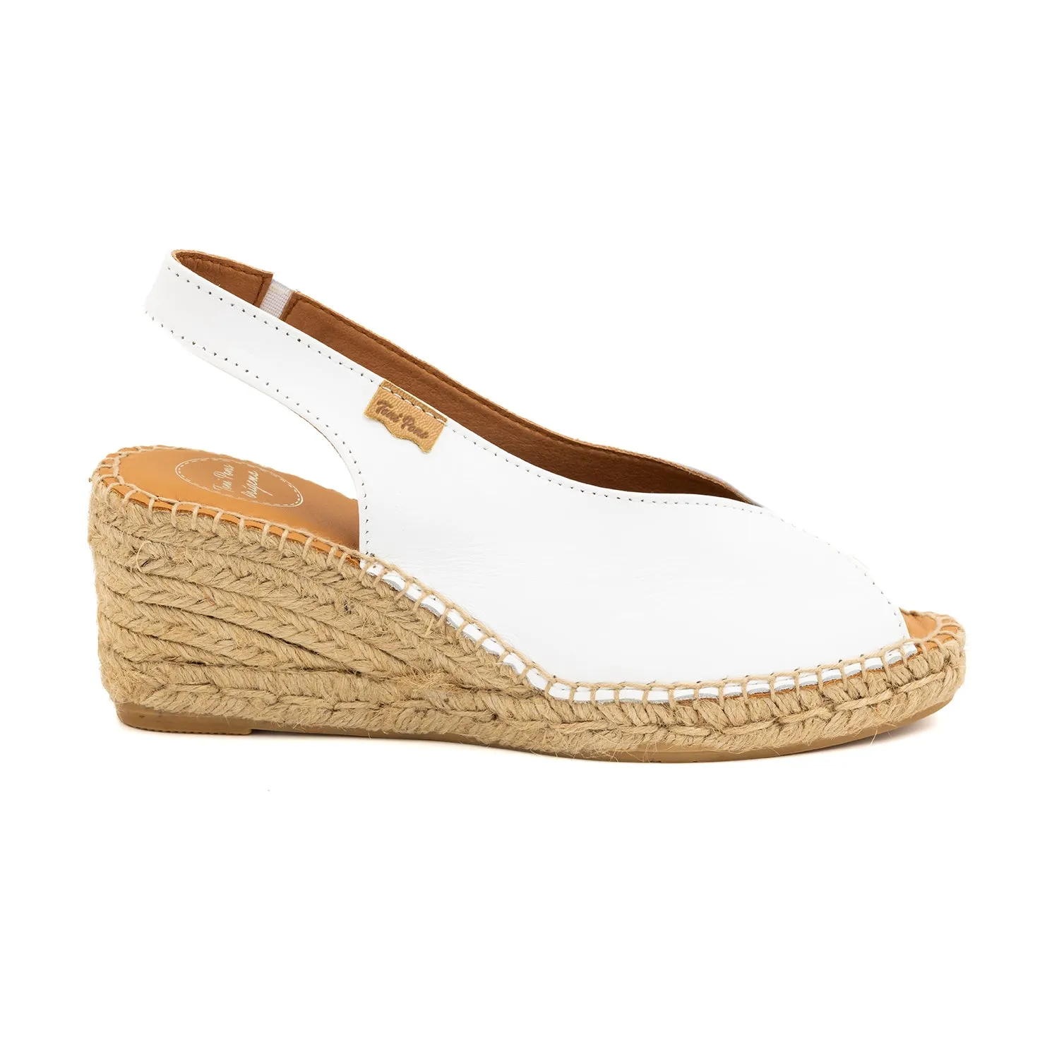 Plain Leather Wedges For Women - Laila-P