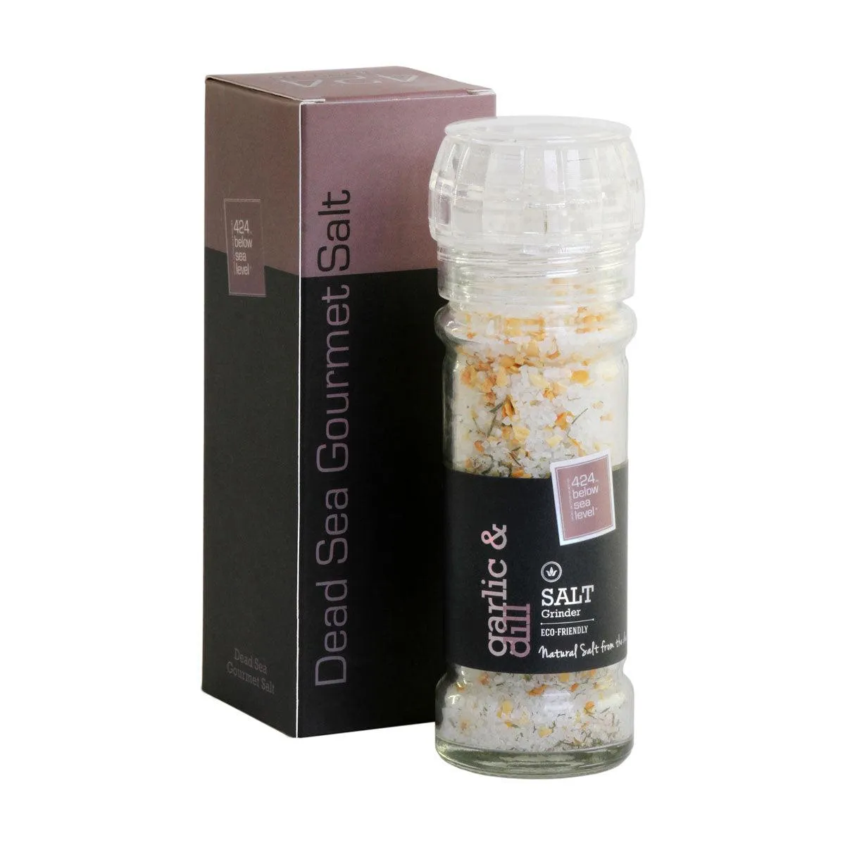 Platinum Garlic & Dill Salt Gourmet From The Dead Sea 3.87 oz / 110 grams