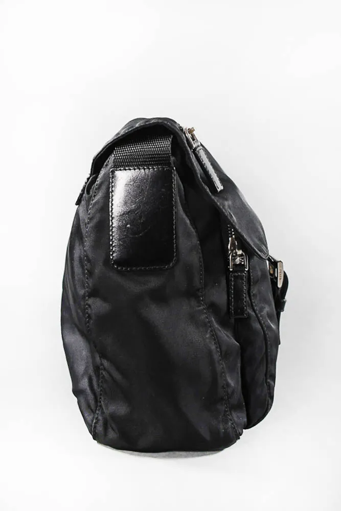 Prada Black Nylon Small Tessuto Messenger Bag