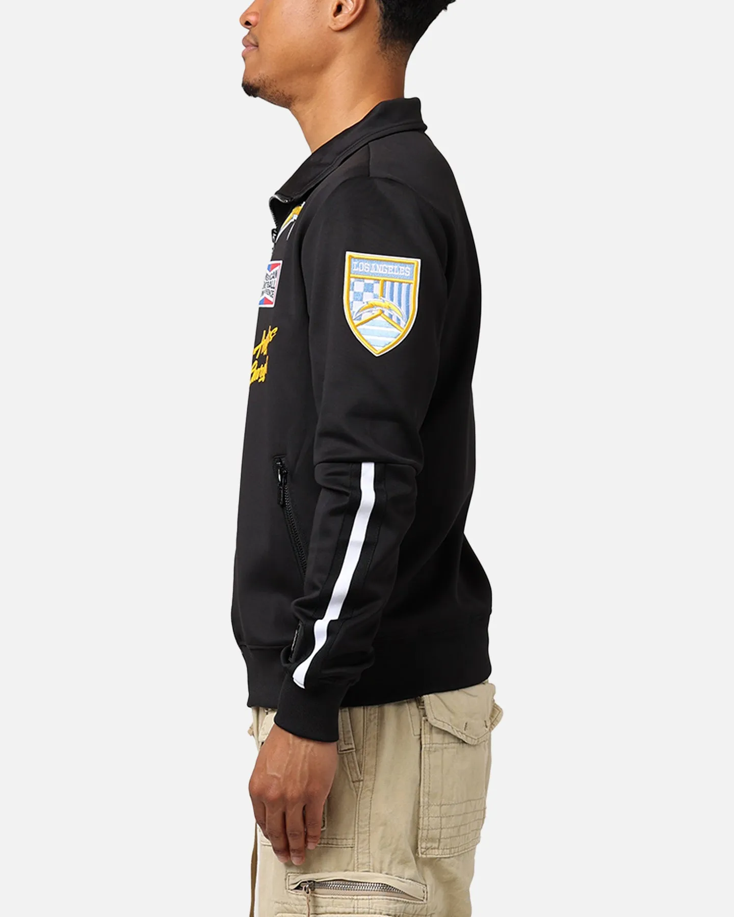 Pro Standard Los Angeles Chargers Fast Lane Track Jacket Black