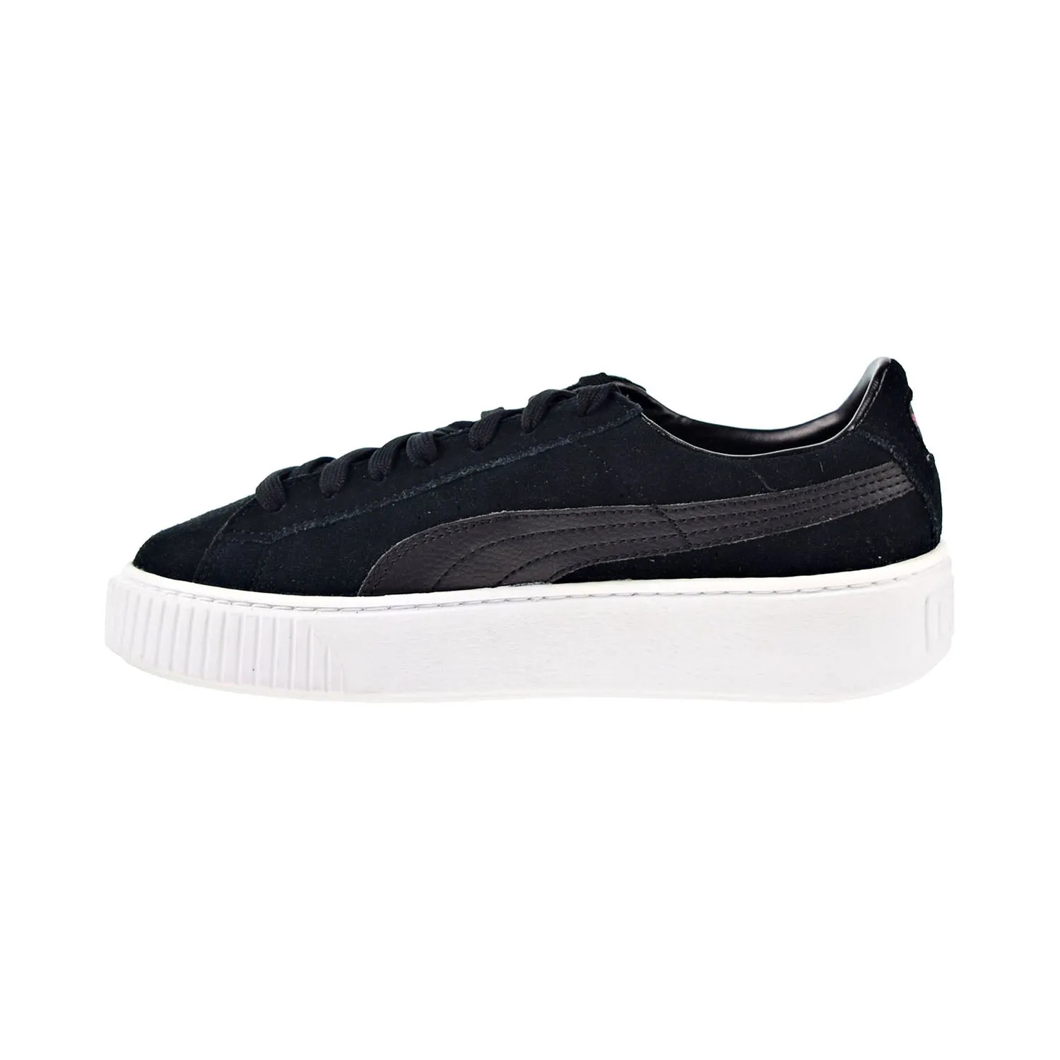 Puma Suede Platform Big Kids' Shoes Puma Black-White