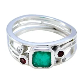 Riyo Bonnie Gemstone Multi Stone Solid Silver Ring Best Jewelry