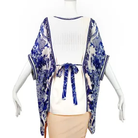 Roberto Cavalli Silk Print Caftan Blouse