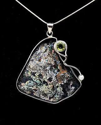 Roman Glass Pendant Necklace Authentic&Luxurious Sterling Silver Certificate #4