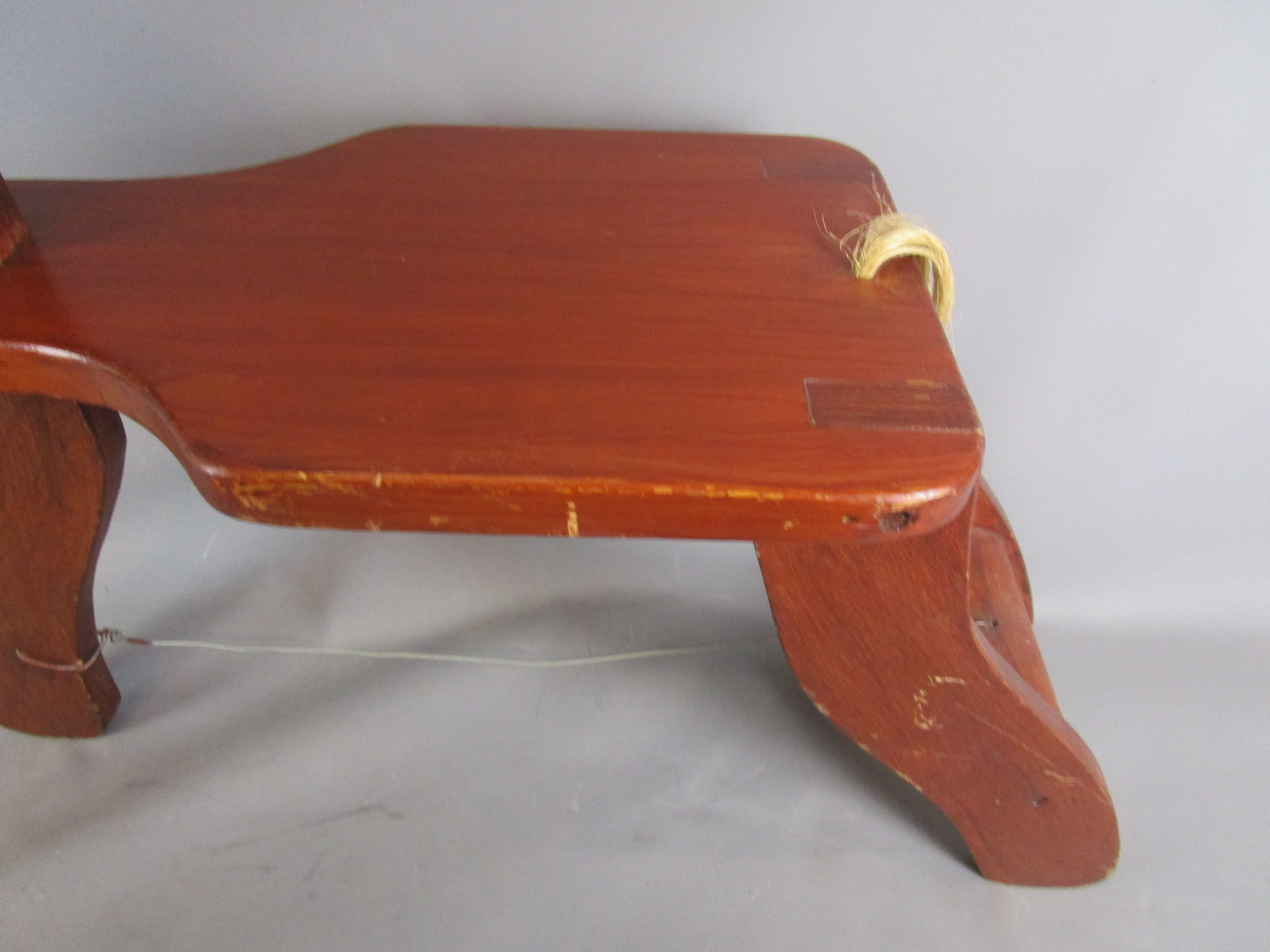 Rustic Wooden Hand Made Pony Stool Or Side Table Vintage c1980