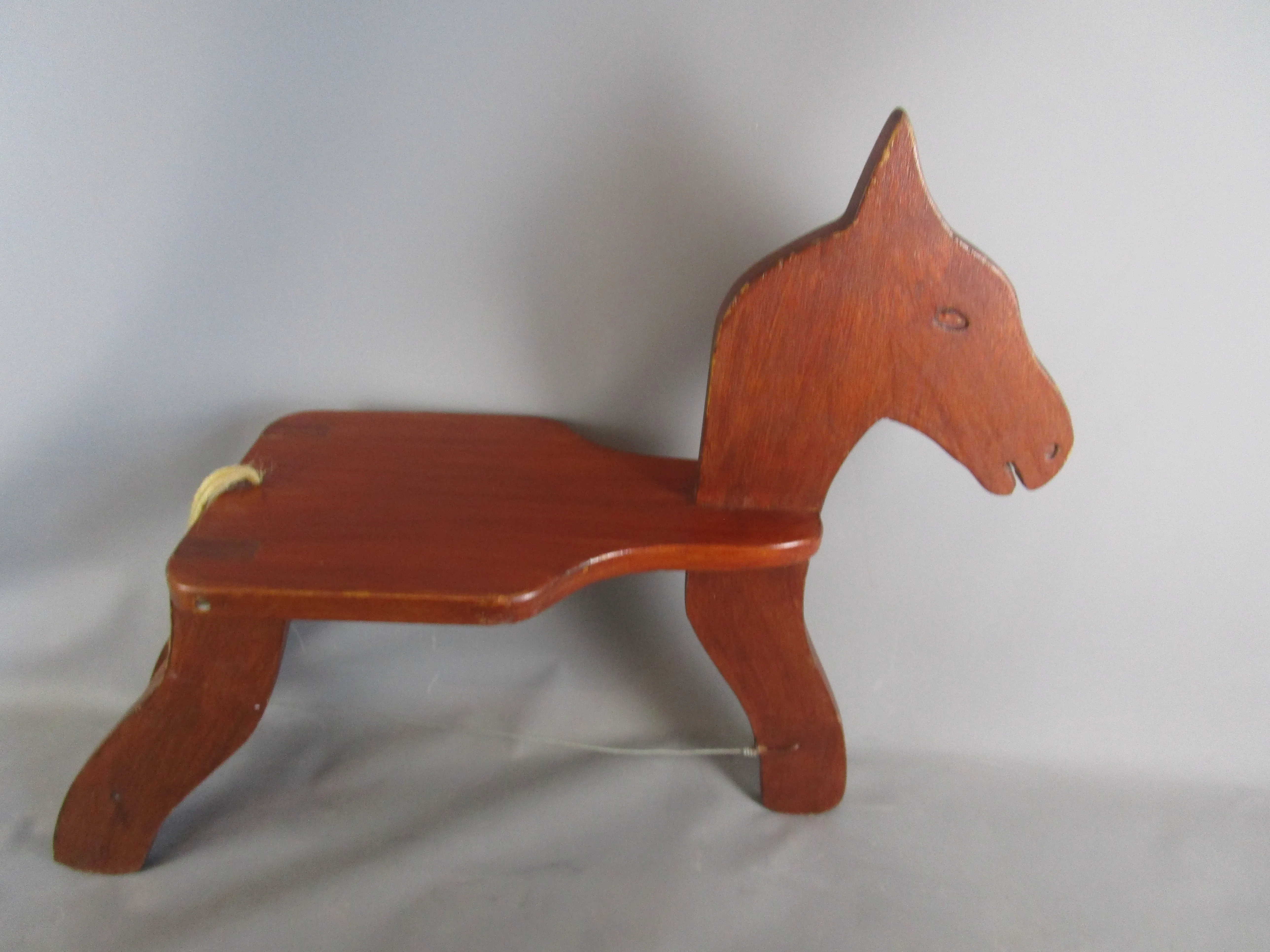 Rustic Wooden Hand Made Pony Stool Or Side Table Vintage c1980