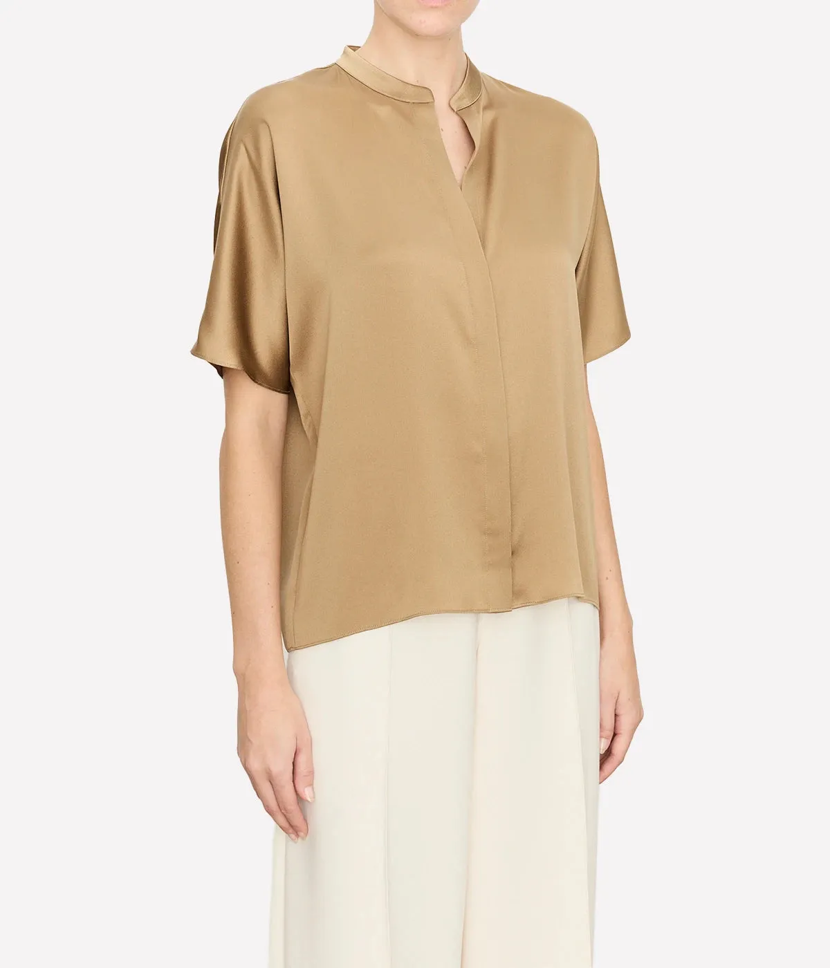 Short Sleeve Dolman Blouse in Cocoon