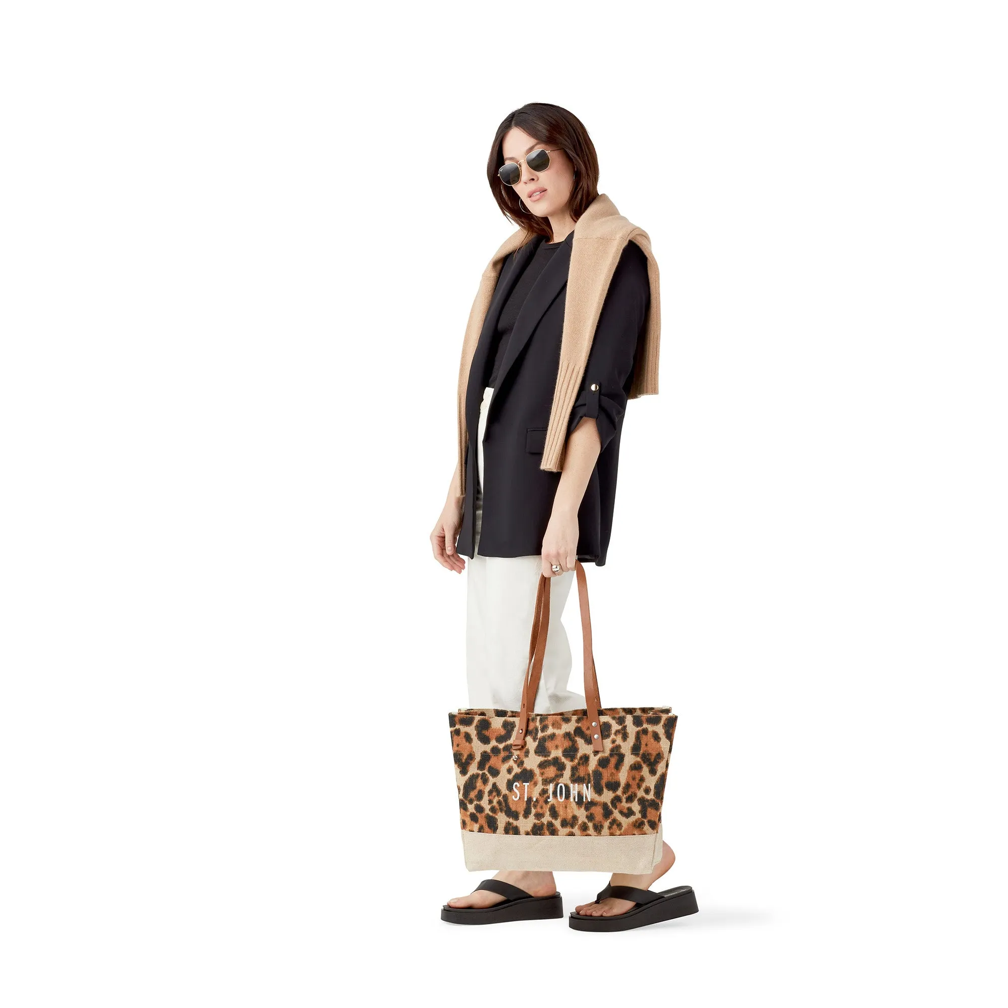 Shoulder Market Bag in Cheetah Print