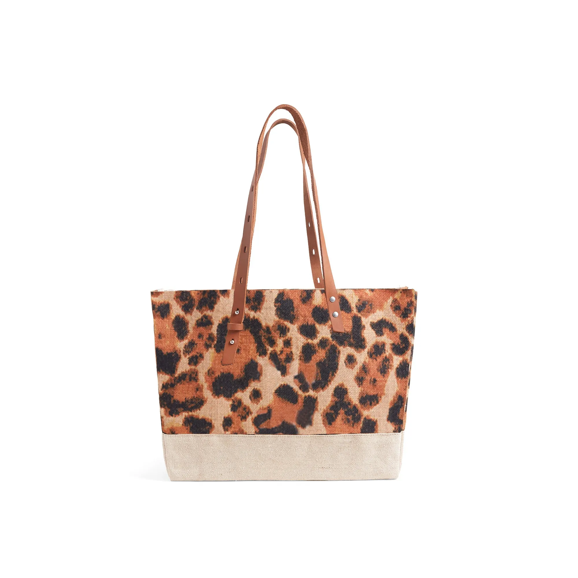 Shoulder Market Bag in Cheetah Print