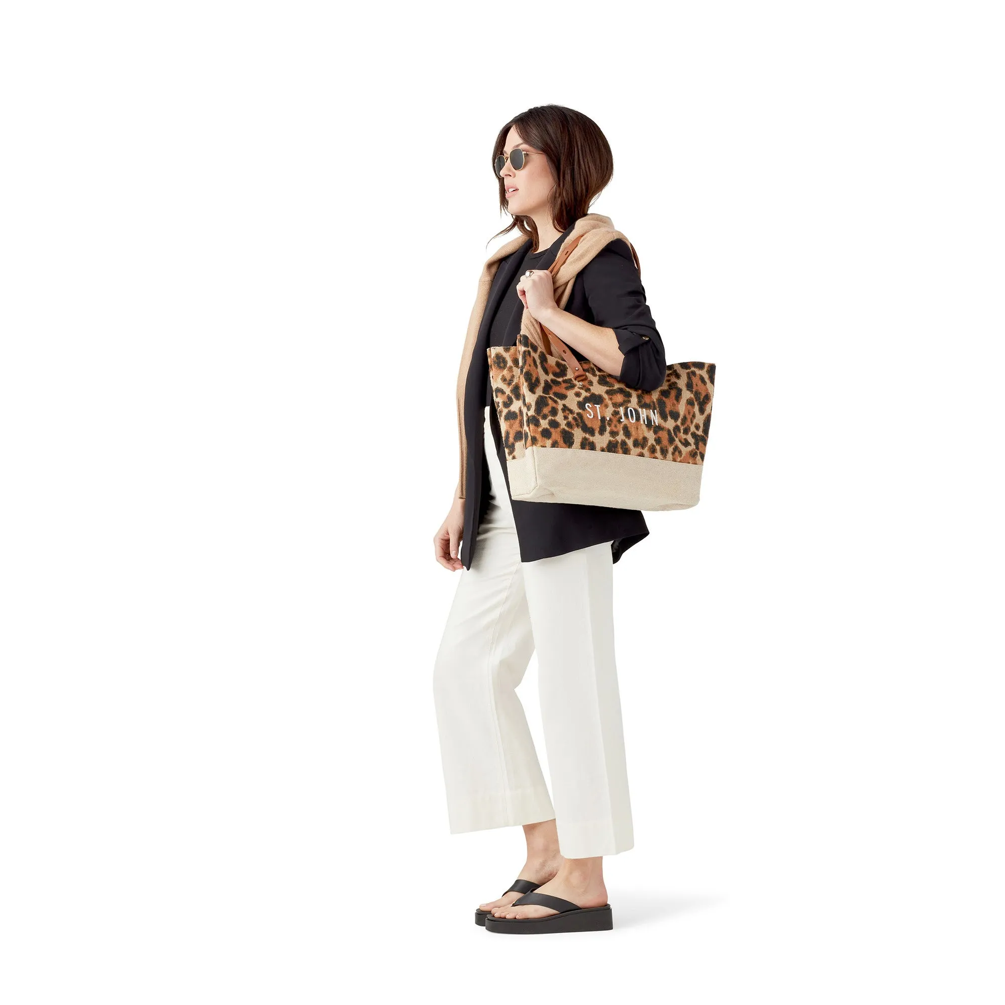 Shoulder Market Bag in Cheetah Print